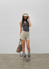 Gelat Vintage Button Lace Sleeveless