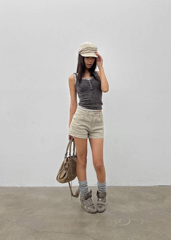 Gelat Vintage Button Lace Sleeveless
