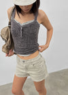 Gelat Vintage Button Lace Sleeveless