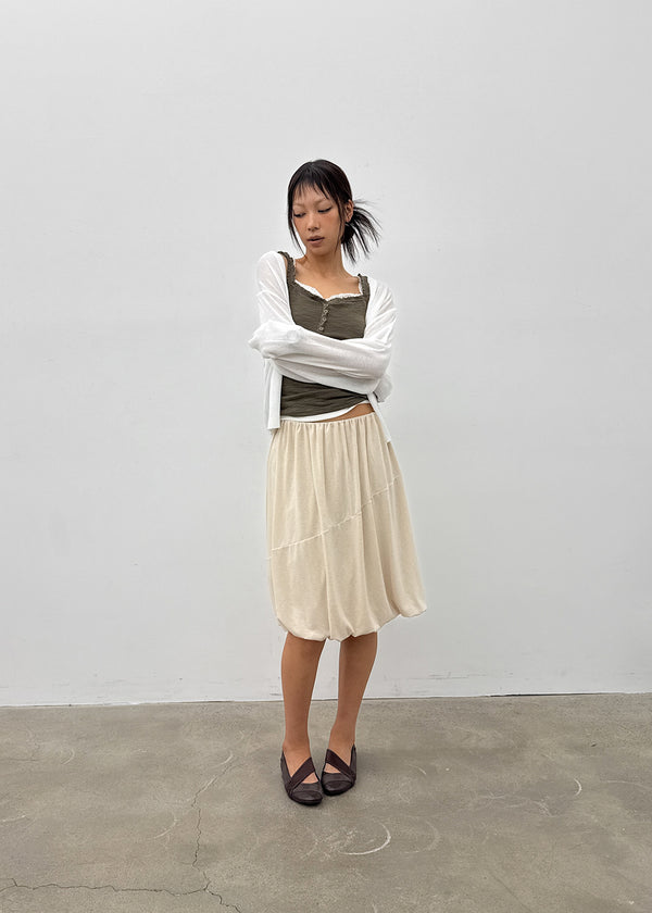 Territ Balloon Banding Midi Skirt