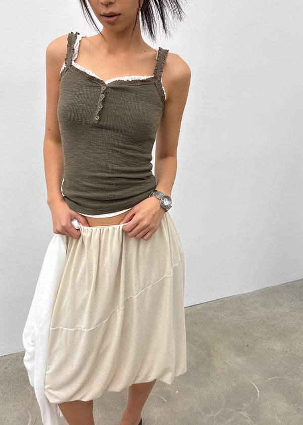Gelat Vintage Button Lace Sleeveless