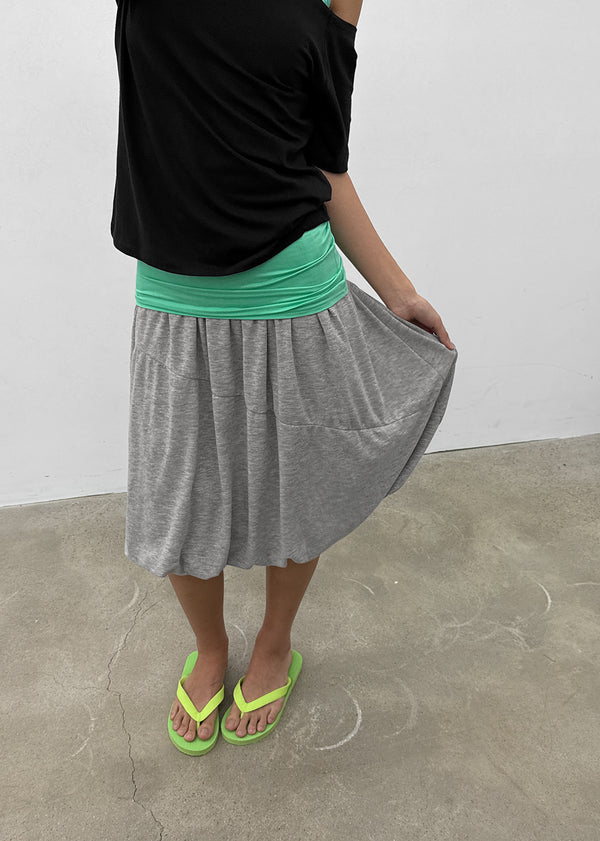 Territ Balloon Banding Midi Skirt