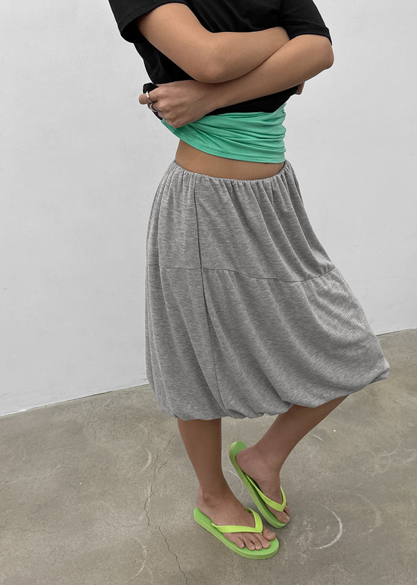 Territ Balloon Banding Midi Skirt