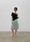 Territ Balloon Banding Midi Skirt