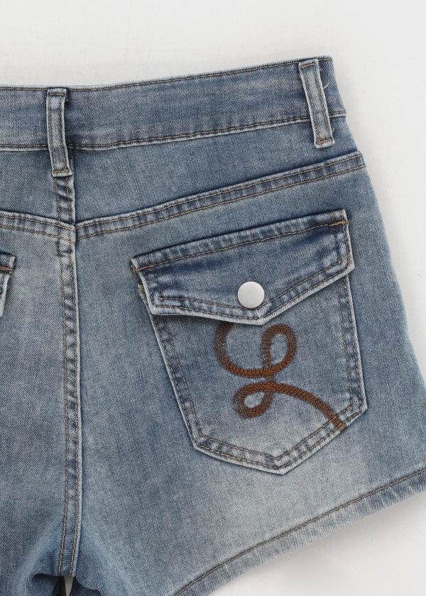 V-An Back Pocket Denim Shorts