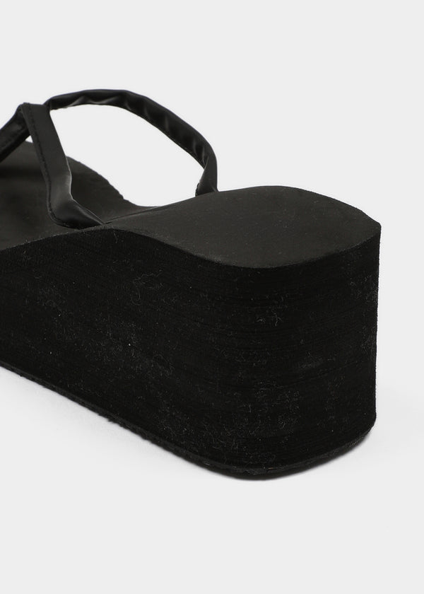 Clumming Wedge Platform Flip-flops