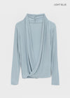 Muav Shirred Wrap Long Sleeve Tee