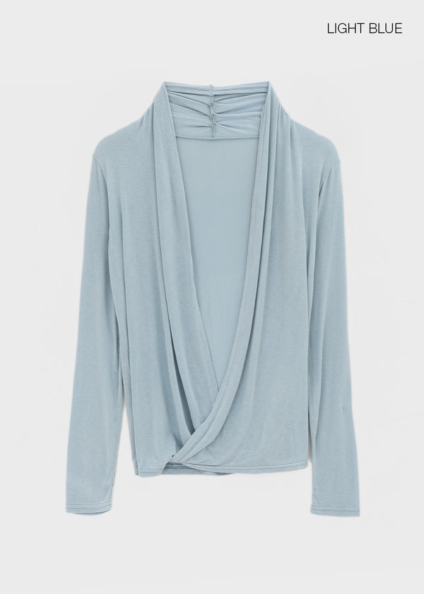 Muav Shirred Wrap Long Sleeve Tee