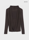 Muav Shirred Wrap Long Sleeve Tee