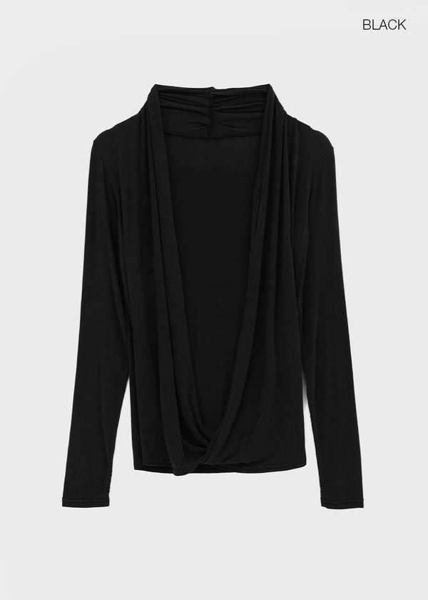 Muav Shirred Wrap Long Sleeve Tee