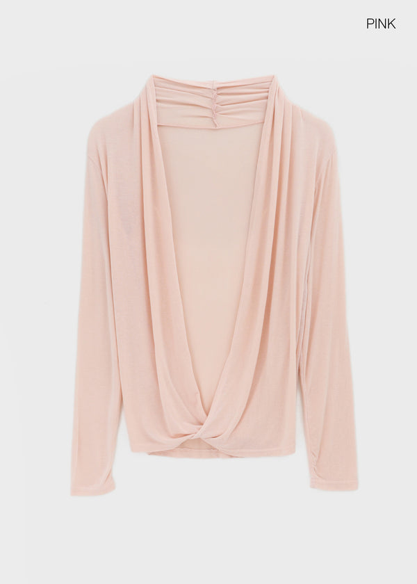 Muav Shirred Wrap Long Sleeve Tee