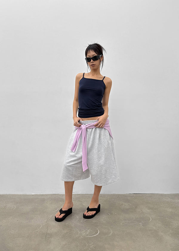 (UNISEX) Hugging Pintuck Bermuda Banding Pants