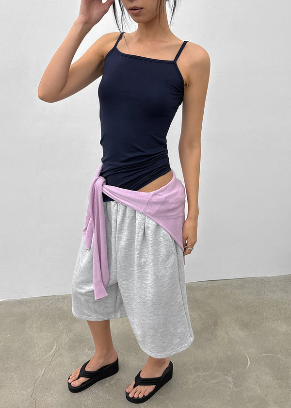 (UNISEX) Hugging Pintuck Bermuda Banding Pants