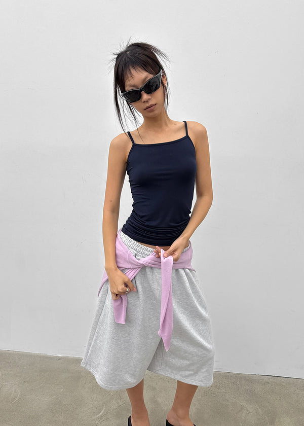 (UNISEX) Hugging Pintuck Bermuda Banding Pants