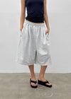 (UNISEX) Hugging Pintuck Bermuda Banding Pants