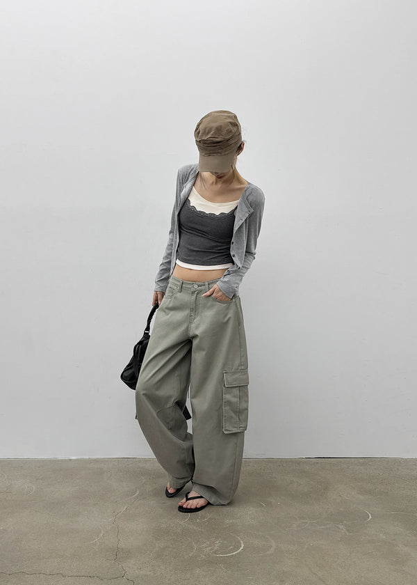 Ruav Button Round Cardigan