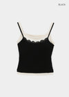 Abelve Lace Layered Sleeveless (Built-in Cap)