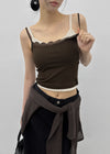 Abelve Lace Layered Sleeveless (Built-in Cap)