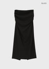 Pelian Nylon Shirred Long Skirt