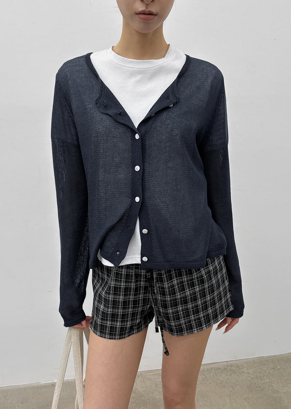 Arik Summer Linen Round Cardigan