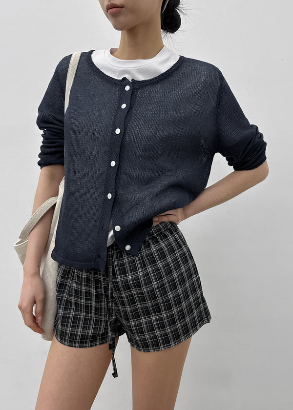 Arik Summer Linen Round Cardigan