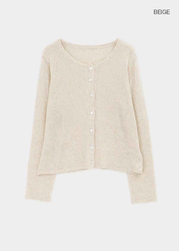 Arik Summer Linen Round Cardigan