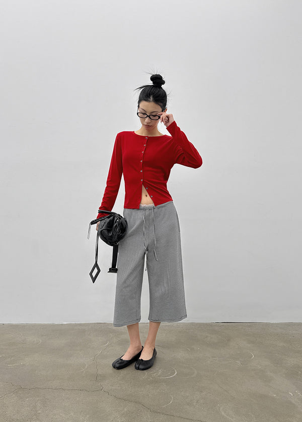 Ruav Button Round Cardigan