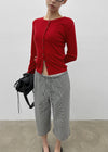 Ruav Button Round Cardigan