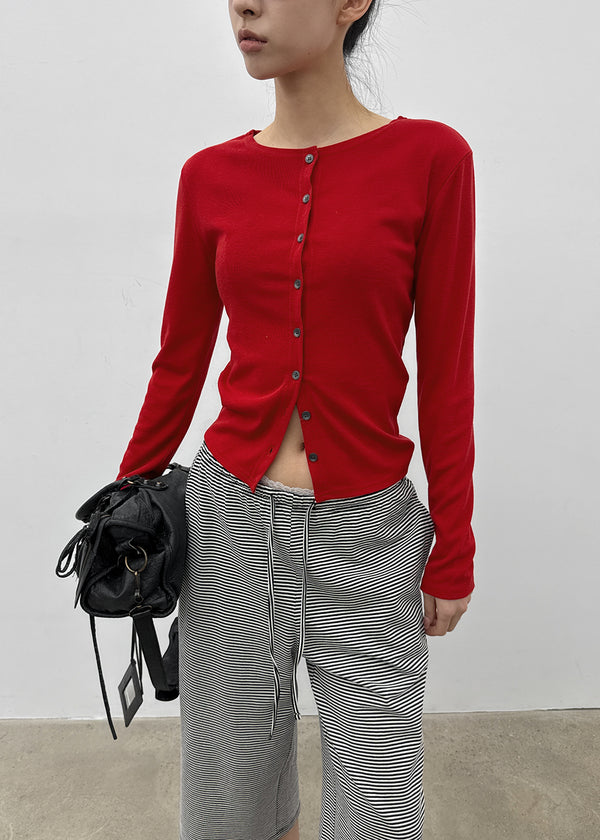 Ruav Button Round Cardigan