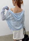 Sate Summer Knit Hooded Cardigan
