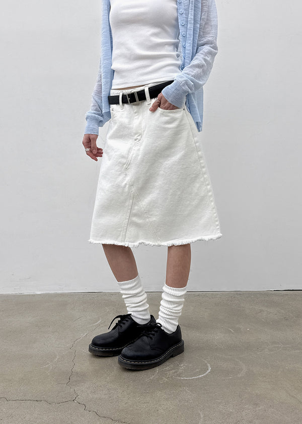 Onetic Cutting Cotton Midi Skirt