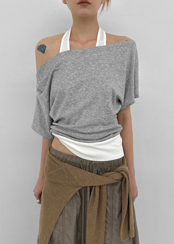 Plgun Linen Diamond V-Neck Cardigan