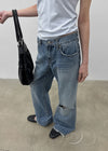 Rotomi Damaged Low-waisted Bootcut Denim Pants