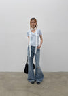 Picoten Twist V-neck Short Sleeve Tee