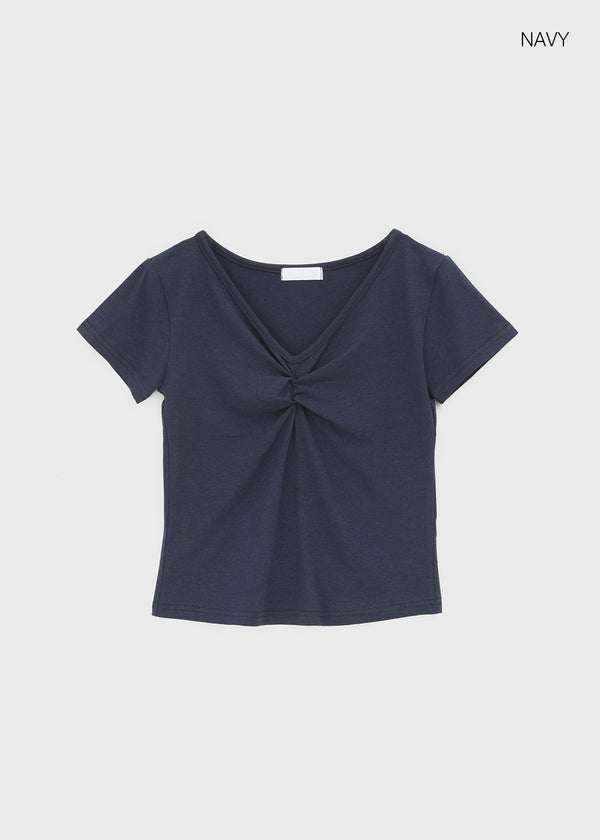 Picoten Twist V-neck Short Sleeve Tee