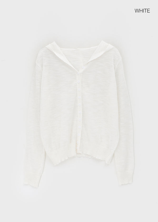 Sate Summer Knit Hooded Cardigan