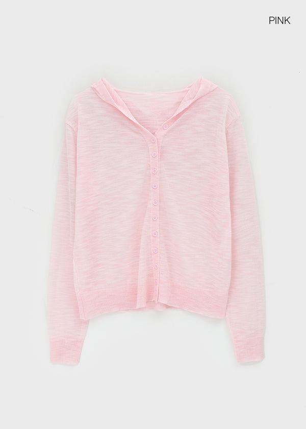 Sate Summer Knit Hooded Cardigan