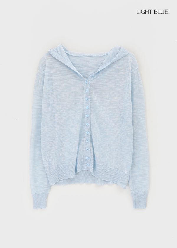 Sate Summer Knit Hooded Cardigan