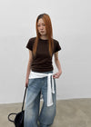 Lacquer Wash Balloon Wide Denim Pants