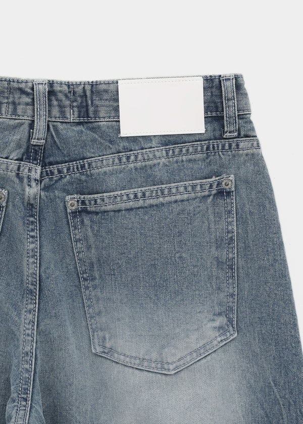 Lacquer Wash Balloon Wide Denim Pants