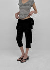 Four-hook Cotton Spandex Capri Pants