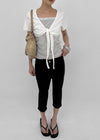 Four-hook Cotton Spandex Capri Pants