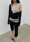 Pollenne Slim Fit Long Halter Sleeveless Top