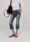 Pieto Low-waisted Denim Capri Pants