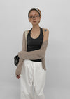 Plgun Linen Diamond V-Neck Cardigan