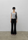 Ironi Halter Layered Cap Sleeve Short Sleeve Tee