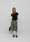 Carlo Camo Wide Bermuda Shorts