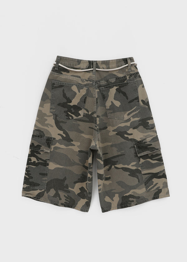 Carlo Camo Wide Bermuda Shorts