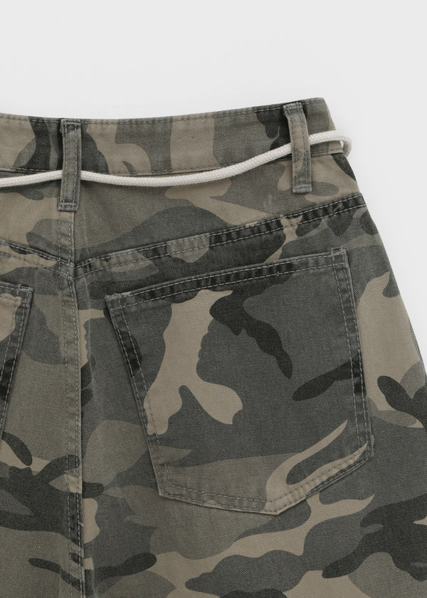 Carlo Camo Wide Bermuda Shorts