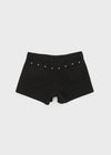 Hanu Semi-low Waist Riveted Cotton Shorts